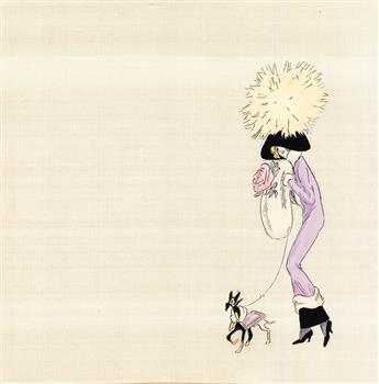 (FASHION / HATS.) Group of 12 illustrations of Belle Epoque ladies.